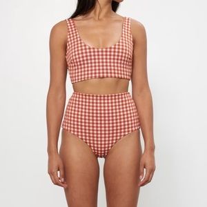 Mara Hoffman Gingham High-waisted Bikini